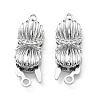 Brass Micro Pave Clear Cubic Zirconia Box Clasps KK-G523-13P-1