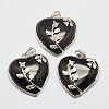 Heart Synthetic Blue Goldstone Pendants GP356-6-1
