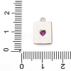 Brass Micro Pave Cubic Zirconia Charms KK-F895-15P-3