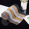 Glitter Resin Hotfix Rhinestone(Hot Melt Adhesive On The Back) OCOR-WH0052-01E-6