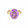 Adjustable Brass Micro Pave Colorful Cubic Zirconia Finger Rings RJEW-S044-165-NF-2