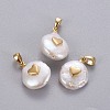 Natural Cultured Freshwater Pearl Pendants LS-KK-L187-15G-1