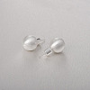 Round Ball Drawbench Brass Ear False Plugs for Women EJEW-G391-24C-S-1