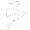 304 Stainless Steel Paperclip Chain Curb Chain Slider Necklace Making AJEW-JB01531-1