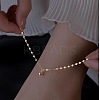 Alloy Round Charm Dapped Chains Anklets WGFEED8-03-1