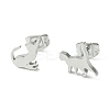 Non-Tarnish Cute Little Animal Theme 304 Stainless Steel Stud Earrings LS-EJEW-B041-02D-P-1