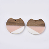 Two Tone Resin & Walnut Wood Pendants RESI-Q210-011A-B04-2