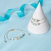 3Pcs 3 Style Natural Amazonite Braided Bead Bracelets Set BJEW-JB09334-05-2