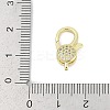 Brass Micro Pave Cubic Zirconia Lobster Claw Clasps KK-M311-27G-3