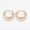 304 Stainless Steel Huggie Hoop Earrings EJEW-P138-02-15mm-G-1