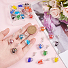 24Pcs 12 Colors Handmade Luminous Lampwork European Dangle Charms PALLOY-AB00086-3
