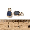 Dyed & Heated Natural Blue Aventurine Rectangle Charms G-Q169-07G-07-3