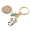 Panda & Bamboo Alloy Enamel Pendant Keychains KEYC-JKC00629-3