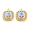 304 Stainless Steel Enamel Pendants STAS-B084-10G-01-1