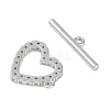 Brass Micro Pave Clear Cubic Zirconia Toggle Clasps KK-K391-07P-3