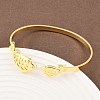 Marine Organism Brass Cuff Bangles for Women BJEW-D368-03A-G-1