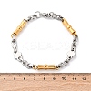201 Stainless Steel Byzantine Chain Bracelets BJEW-B078-159GP-3