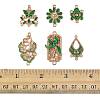 36Pcs 6 Styles Alloy Enamel Connector Charms FIND-FS0004-46A-5