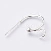 304 Stainless Steel Half Hoop Earrings LS-X-STAS-Z028-B02-S-3