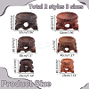 8Pcs 6 Styles Flat Round Wood Display Base Stand Holder for Crystal Ball DJEW-WR0001-04-2