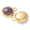 Ion Plating(IP) 304 Stainless Steel with Amethyst Pendants STAS-Q345-11G-02-2