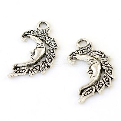 Tibetan Style Alloy Pendants X-TIBEP-S299-10AS-RS-1