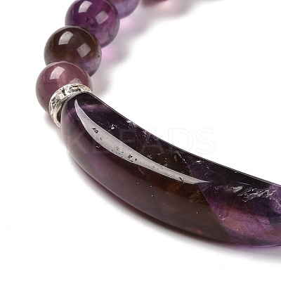 Natural Rhodonite Beads Charm Bracelets BJEW-K164-B09-1