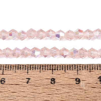 AB Color Plated Transparent Glass Beads Strands GLAA-G127-01-02D-1