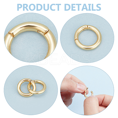 6Pcs 3 Styles Brass Twister Clasps KK-UN0002-52-1