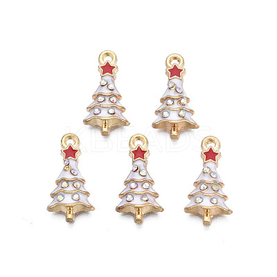 Rack Plating Alloy Enamel Pendants ENAM-N055-136B-1