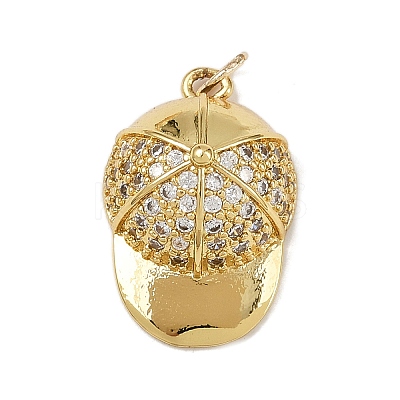 Brass Micro Pave Cubic Zirconia Pendants KK-S526-10G-A-1