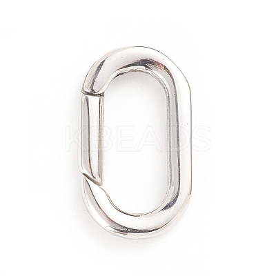 Non-Tarnish 304 Stainless Steel Spring Gate Rings X-STAS-I133-08B-1