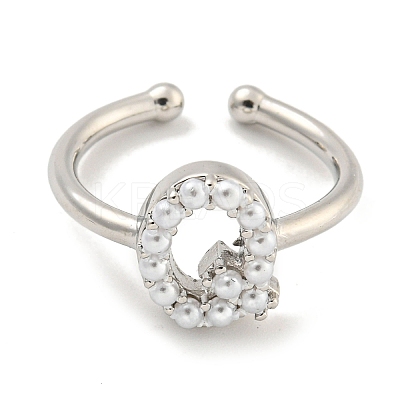 Rack Plating Brass Open Cuff Rings for Women RJEW-F162-01P-Q-1