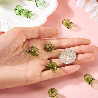 10Pcs Glass Bead Caps for Wind Chimes Making GLAA-BY0001-05C-1