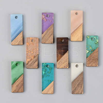 Resin & Walnut Wood Pendants RESI-S389-059A-1