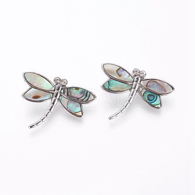 Abalone Shell/Paua Shell Pendants SSHEL-L008-71P-1