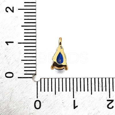 Brass Micro Pave Cubic Zirconia Pendants KK-D356-08G-G-1