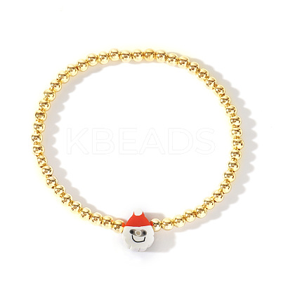 Christmas Brass Beaded Stretch Bracelets DP1194-7-1