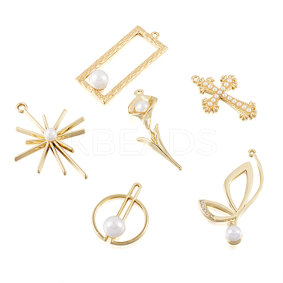 12Pcs 6 Style Alloy Pendants FIND-CW0001-15-1