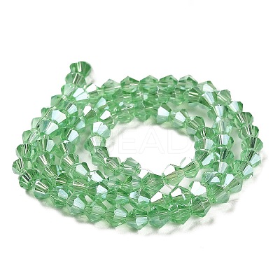Transparent Electroplate Glass Beads Strands GLAA-F029-2mm-A24-1