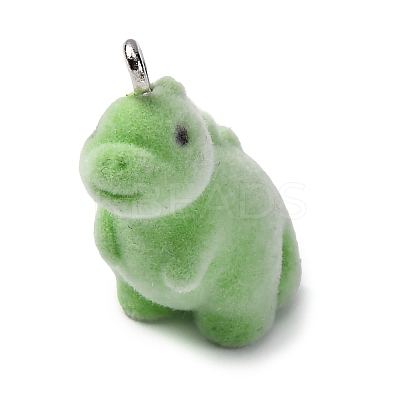 Flocky Resin Pendants FIND-S001-08G-1