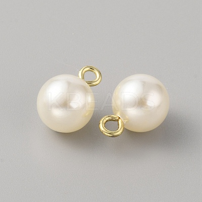 ABS Plastic Imitation Pearl Pendants KY-WH0038-05C-KCG-1