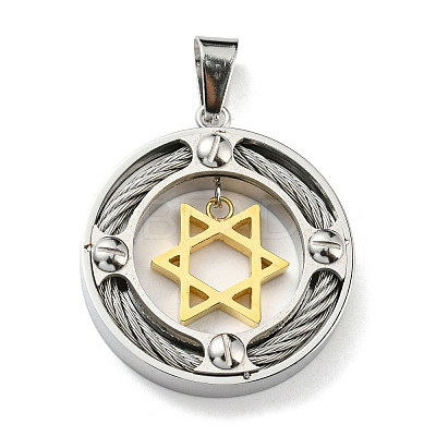 Ion Plating(IP) 304 Stainless Steel Pendants STAS-M329-02G-1