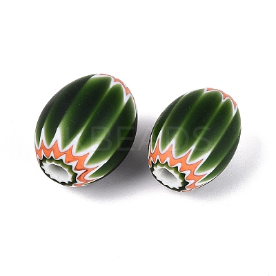 Handmade Millefiori Glass Barrel Beads LA-N002-23D-1