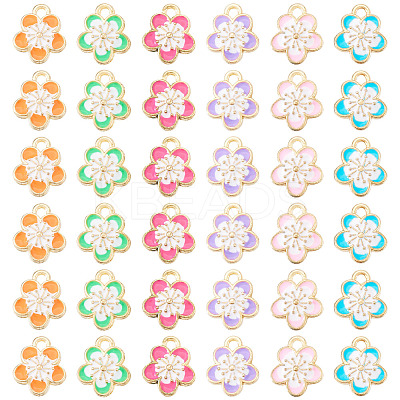 108Pcs 6 Colors Alloy Enamel Pendants FIND-TA0006-62-1