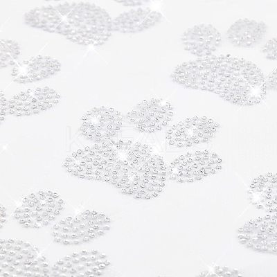 Glitter Hotfix Rhinestone Iron on Patches(Hot Melt Adhesive On The Back) LS-DIY-WH0176-33-1