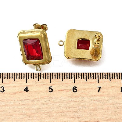 304 Stainless Steel Cubic Zirconia Stud Earring Findings LS-STAS-B087-07A-G-1