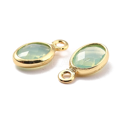 Eco-Friendly Brass with Glass Pendants X-KK-K268-01L-1