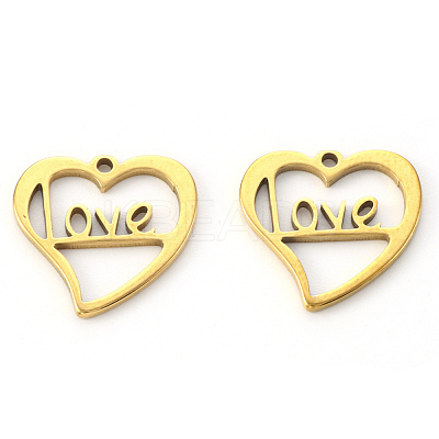 PVD Vacuum Plating 304 Stainless Steel Charms X-STAS-N092-84G-1