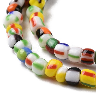 Opaque Handmade Lampwork Beads Strands X-LAMP-H061-04-1
